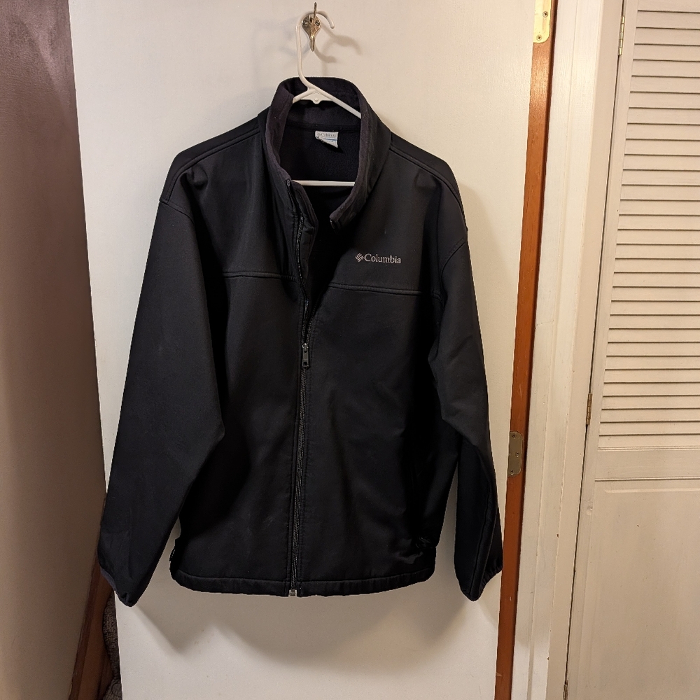 Columbia Jacket Adult XL Black Mock Neck Long Sleeve Full Zip Casual Mens